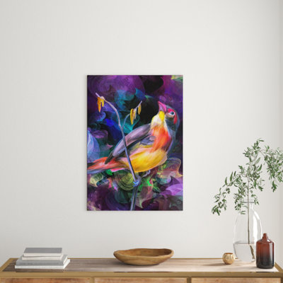 Bird Colourful Abstract Art - Frameless Print