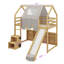 Charmant lit mezzanine en bois avec cadre en forme de maison et auvent de style tente-60575942-60575937