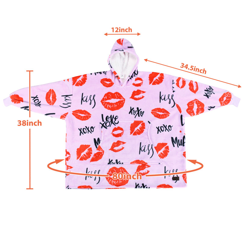 Surdimensionné Panda, Baiser rose vif