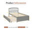 Lit plateforme en bois avec lit gigogne-1138279873
