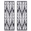 Décoration murale panneau de bois récupéré gris coupé - 2 l 12 po x H 36 po à motif complexe 4 crochets pour la décoration intérieure de la maison