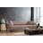 Stylish 3-Seat Sofa-Bed, Light Brown, 90.6 x 37.4 x 30.3 inches | BEECH WOOD & CHIPBOARD Frame, 100% Polyester Fabric | Turnable Back Mechanism, Fixed Cushions, Easy Care | Perfect for Living Room & Guest Space-1097923135