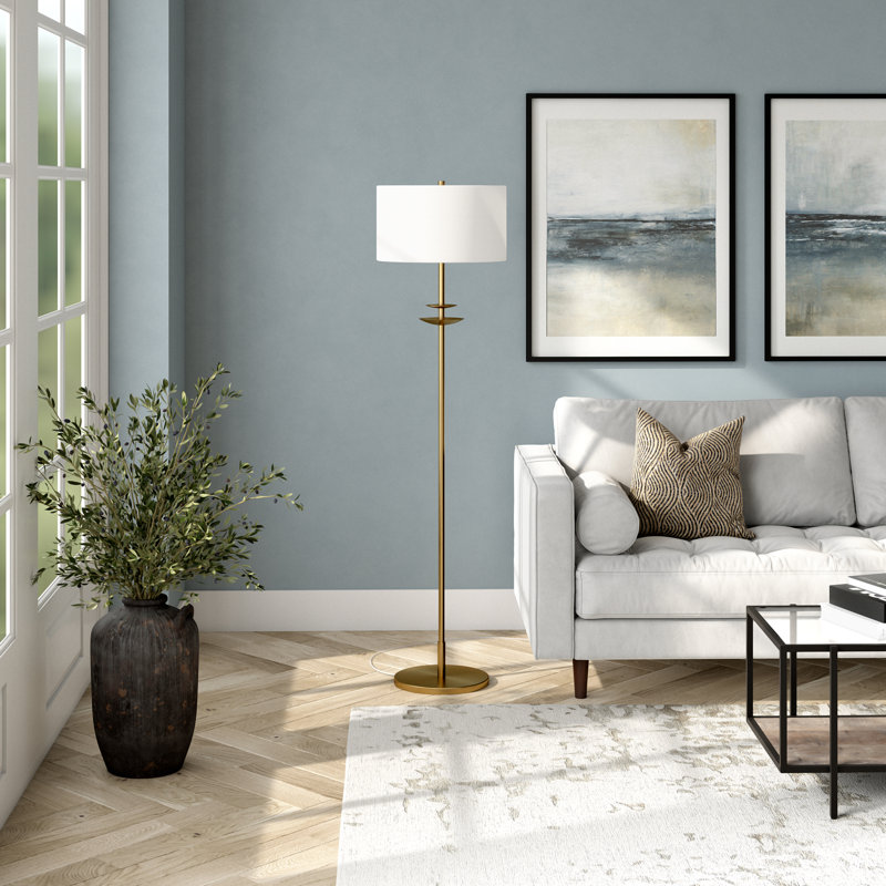 Lampe sur pied 63 po Avery, Laiton