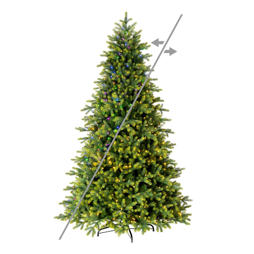 90'' H Green Realistic Fir Christmas Tree with 750 LED Lights The Holiday Aisle®