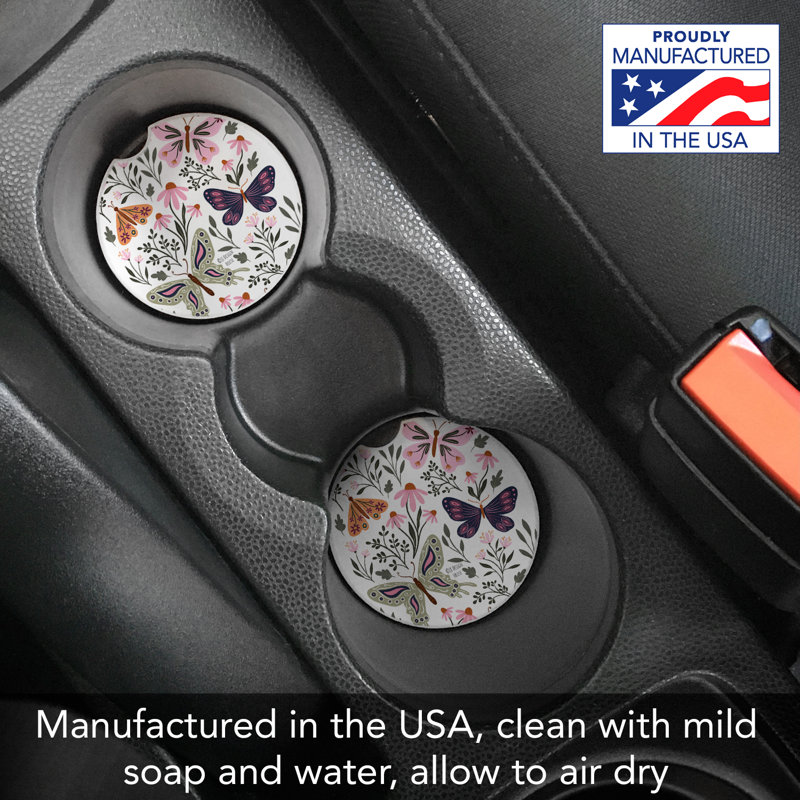 Sous-verre pour voiture Dakota Fields Flutter Blooms