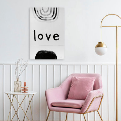 Grand amour - art abstrait noir et blanc