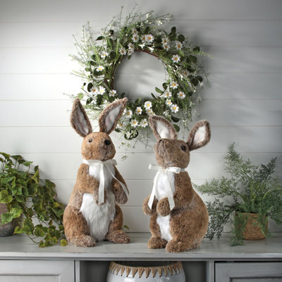 Lapin debout en fausse fourrure 22 po