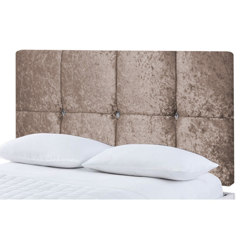 Upholstered Headboard, Small Single (2'6), Champagne Velvet