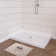 DeerValley Shower Base in White with Single Threshold and Center Drain, Non-slip Design