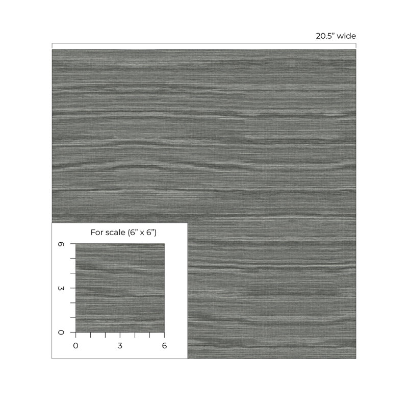 Vinyl Peel & Stick Wallpaper Roll, Slate Gray