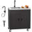 34.5 In. Heavy-Duty Freestanding Stainless Steel Utility Sink With Cabinet And Wheels
