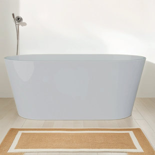 63'' x 31.1'' Freestanding Soaking Acrylic Bathtub