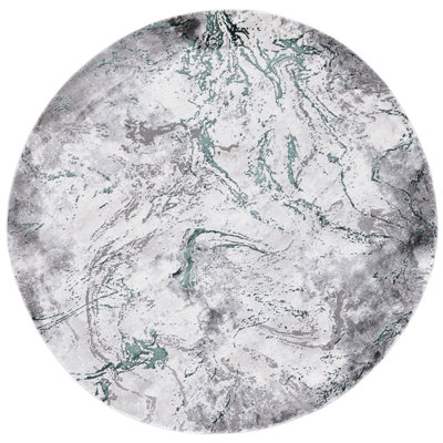 Preusser Abstract Gray/Green/Ivory Area Rug
