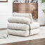 Fauteuil-lit convertible, lit simple pliable beige avec coussin et soutien lombaire, idéal pour un lit dans une chambre d'amis, mousse à déchiquetage confortable pour le dossier du fauteuil
