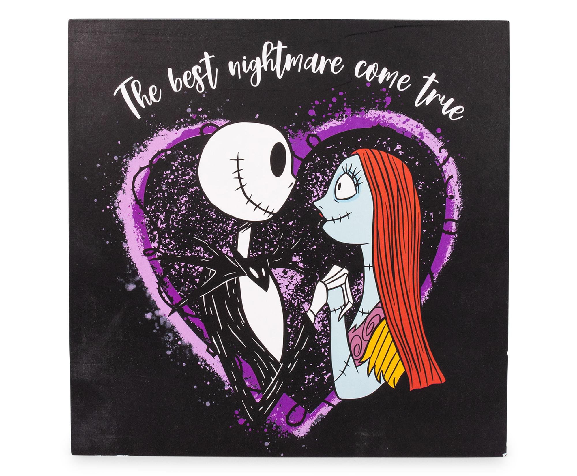 Disney The Nightmare Before Christmas Jack & Sally Box Wall Sign | 6 X 6  Inches