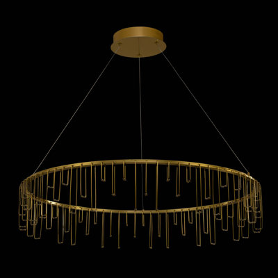 Lustre à DEL 39 po Concetta en acier inoxydable doré