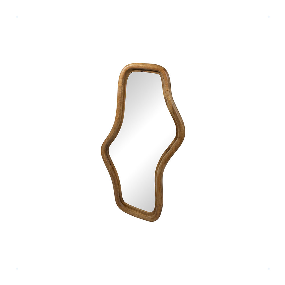 Wavy Mirror, Smooth Natural - Woody Collection