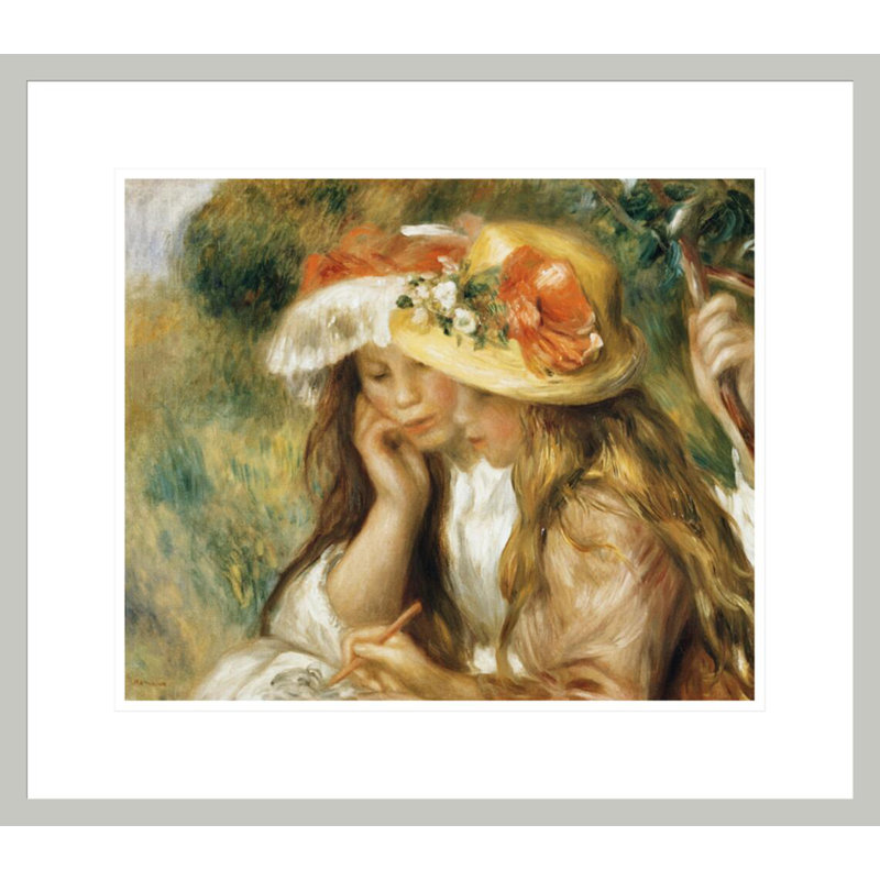 Deux filles, dessin de Pierre-Auguste Renoir, impression giclée encadrée, 17,75 po H x 20,24 po L