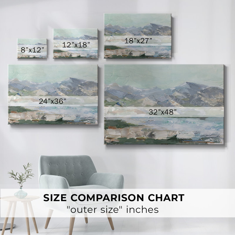 Pastel Mountain View I-Gallery Wrapped Canvas, H 8 po x l 12 po