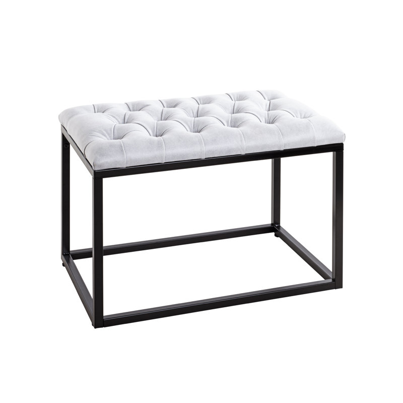 Mibella Stahl Accent Stool, White