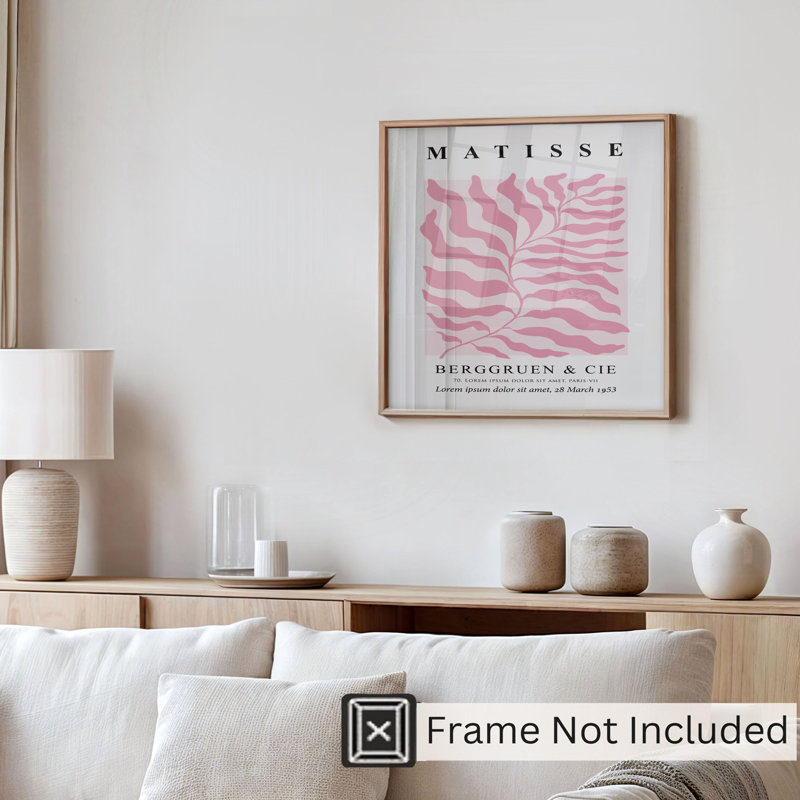 «Botanical Matisse Plant Crunchberry», reproduction d'art moderne sans cadre Mid-Century