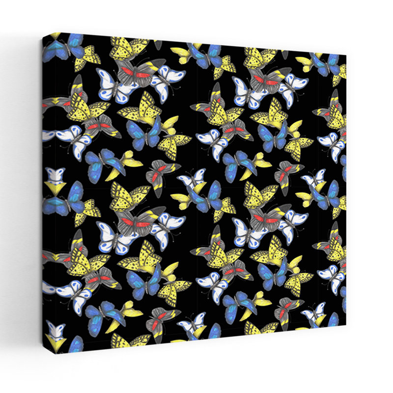 Art contemporain papillon contemporain, H 32 po x l 32 po