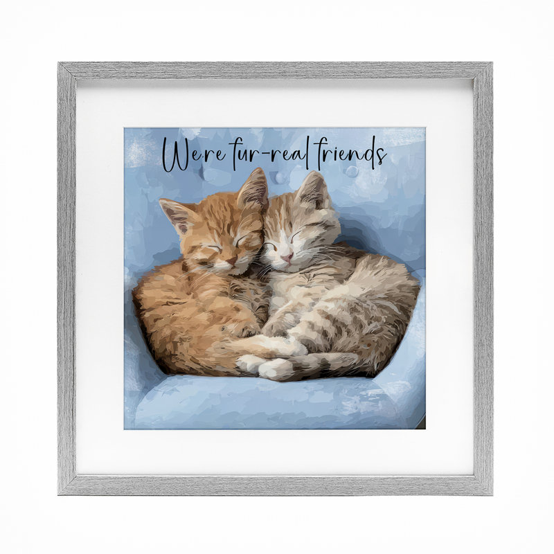 «We's Fur-Real Friends», reproduction sous verre encadrée, design par Kim Curationa, 16 x 16