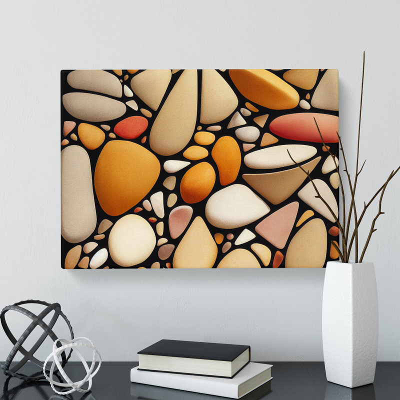 Ravishing River Pebbles - Wrapped Canvas