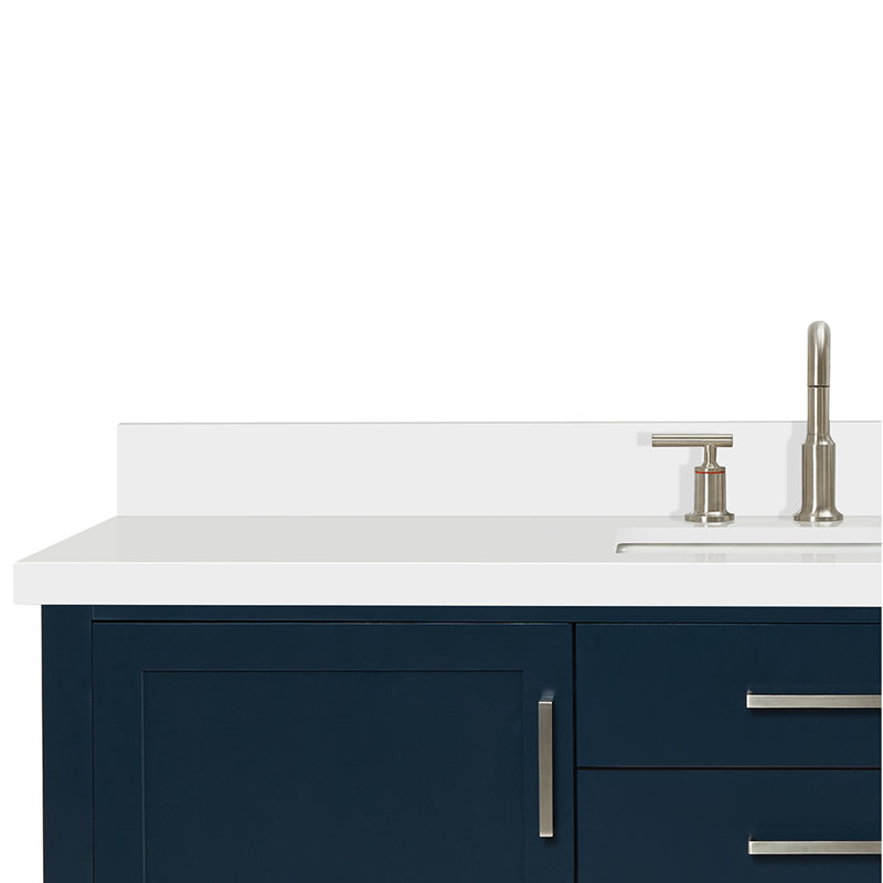 Bayhill 61'' W Single Vanity, Navy, Rectangular