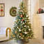 Arbre de Noël artificiel pré-éclairé avec lumières blanc chaud-1526791104