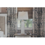 Shutter 32” Resin Bright White Shutter Lamp with USB, (Set of 2)