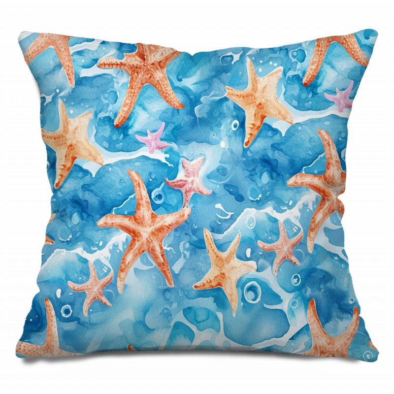 Coussin Starfish, H 14 po x l 14 po