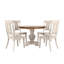 Ensemble de salle à manger 5 pièces à plateau rond en bois de chêne massif 45 po avec chaises-1469963179-1469963174
