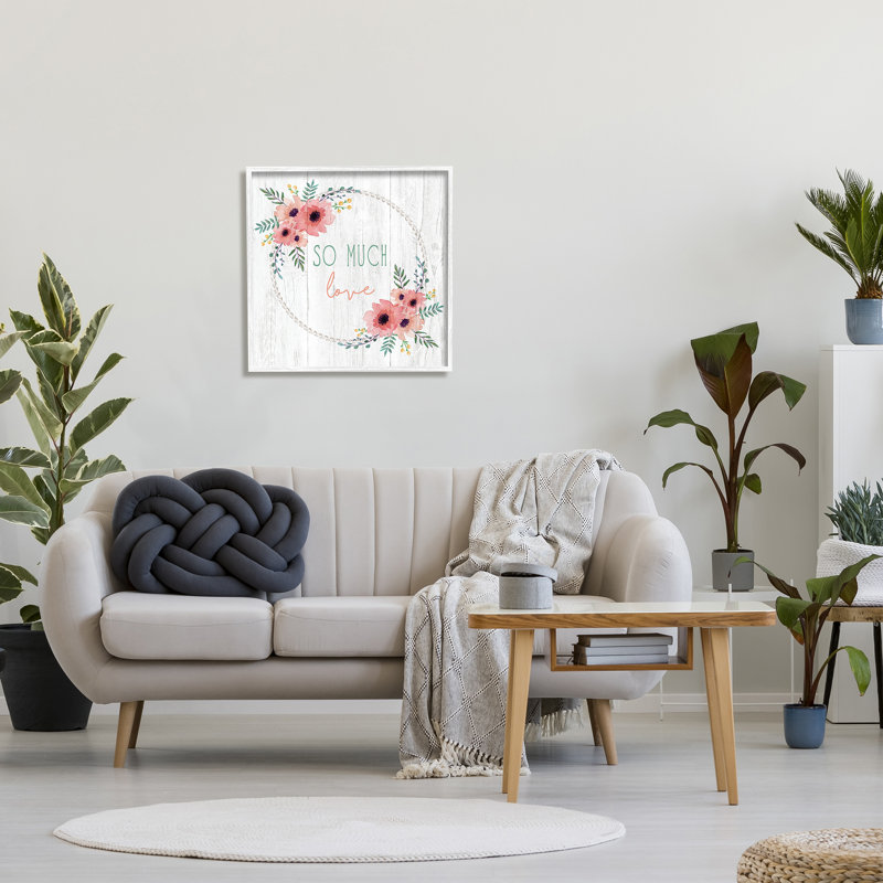 So So Love - Art textuel, H 24 po x l 24 po, Cadre blanc