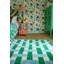 Hand Tufted Wool Geometric Area Rug in Emerald/Aquamarine-1774272458