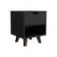 Table de chevet à 1 tablette de rangement noire - Table de chevet moderne avec tiroirs de rangement | Organisateur de mobilier élégant-229676379