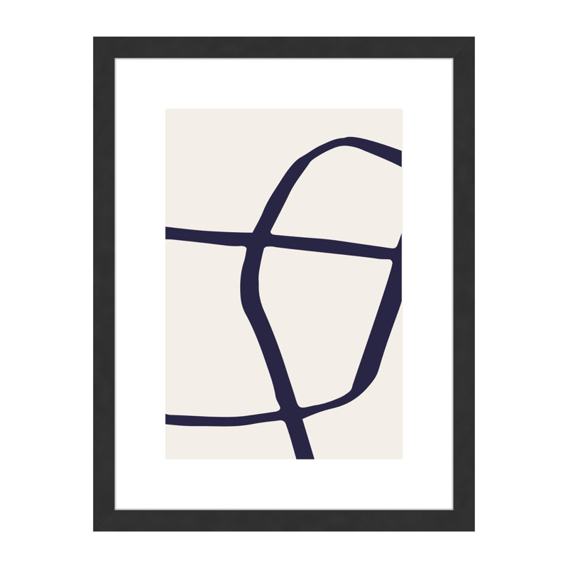 Velino Wooden Photo Frame 30 x 40 cm with Abstract Poster Print, Black