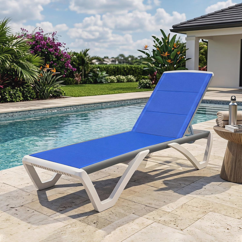 Méridienne d'extérieur 3D Pool, Bleu, Bleu