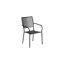 Fauteuil de patio intérieur / extérieur en acier à dossier carré Oia-22948753
