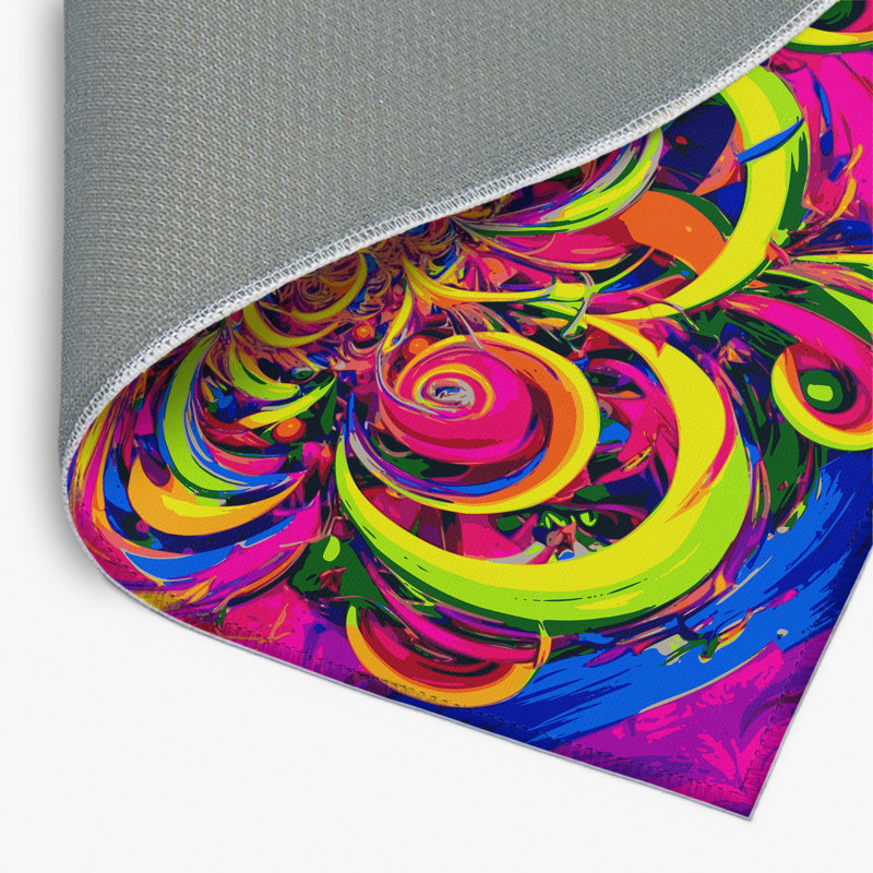 Tapis intérieur et extérieur Kaleidoscope Burst, Rectangulaire 2 pi x 3 pi