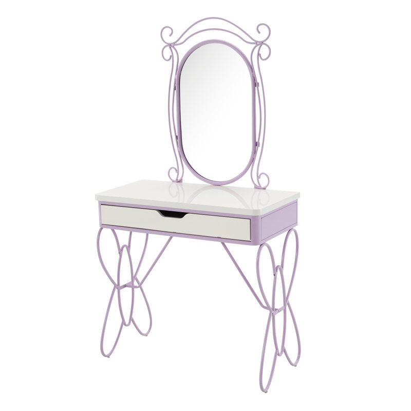 Table de coiffeuse, ensemble de meuble-lavabo en cuir synthétique blanc et clair