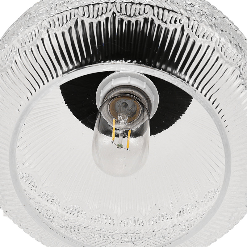 1-Light 9.5'' Crystal Semi Flush Mount Ceiling Light