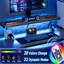 Gaming Table With LED Light, 120Cm Computer Table With Monitor Stand, L-Shaped Table With Headphone Hook-394297446