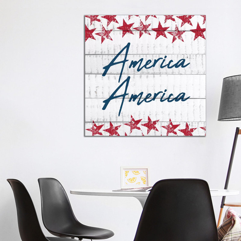 America America by Kimberly Allen - Wrapped Canvas Gallery-Wrapped Canvas Giclée, 93.98 cm H x 93.98 cm W