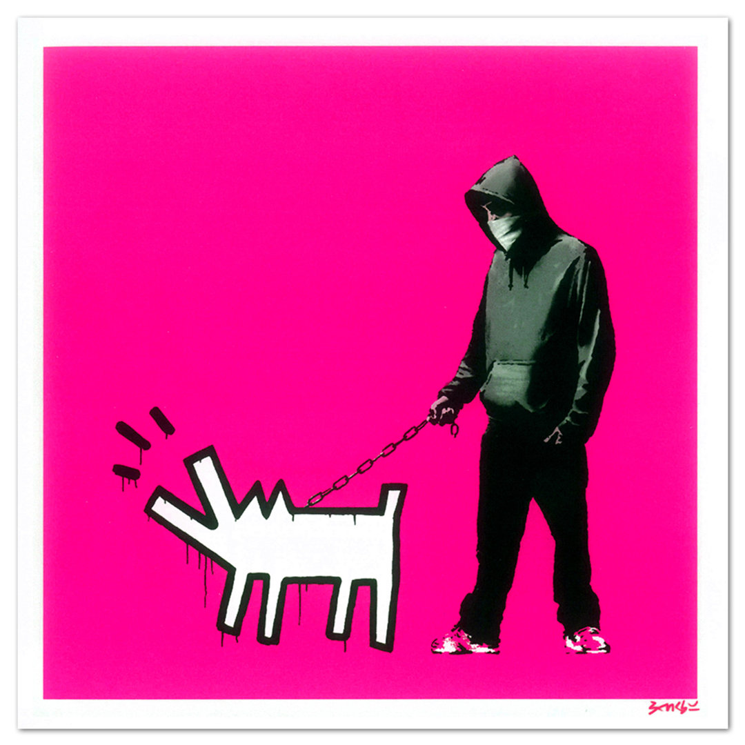 Glasbild Choose Your Magenta Weapon von Banksy