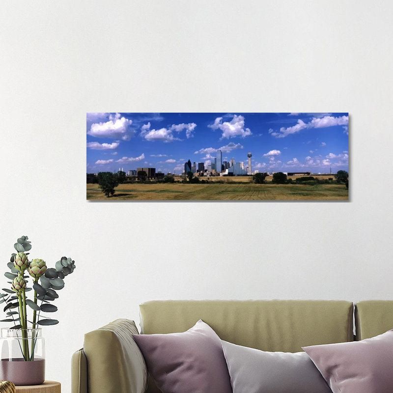 Skyline Dallas TX USA - Wrapped Canvas Panoramic Print, 121.92 cm H x 40.64 cm W x 3.175 cm D
