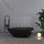 Baignoire de trempage autoportante à surface solide de 66,9 pouces pour salle de bain-121168359