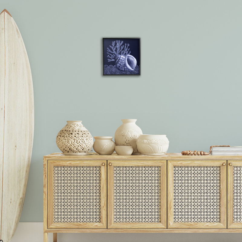  Art de la giclée à motif coquille d'ombre par Paul Brent, H 12 po x l 12 po, Giclée encadrée noir minuit
