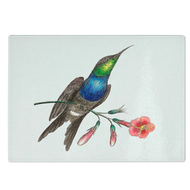 Glass Furcated Hummingbird by George Shaw Chopping Board, 28.5 cm W x 20 cm L