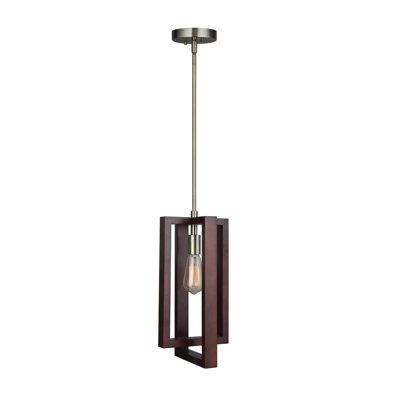 Luminaire suspendu rectangulaire 1 lumière Erick